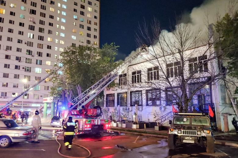 Пожар в здании управы района Соколиная Гора