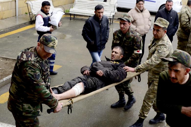 Раненый военнослужащий МО Азербайджана
