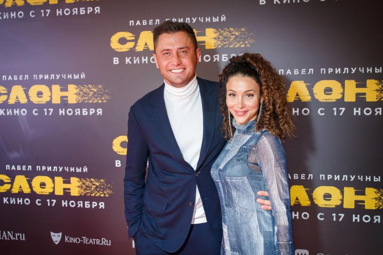 Павел Прилучный и Зепюр Брутян на премьере сериала «Слон» в Москве