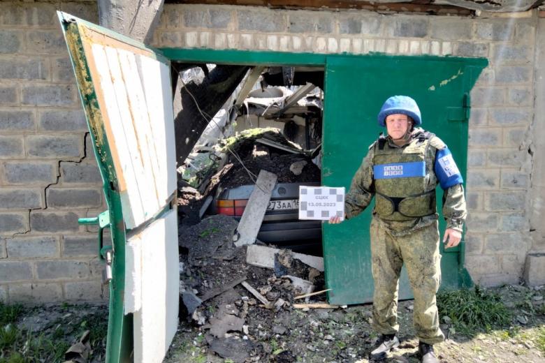 Последствия обстрела вооруженными формированиями Украины п. Юбилейный (ЛНР)