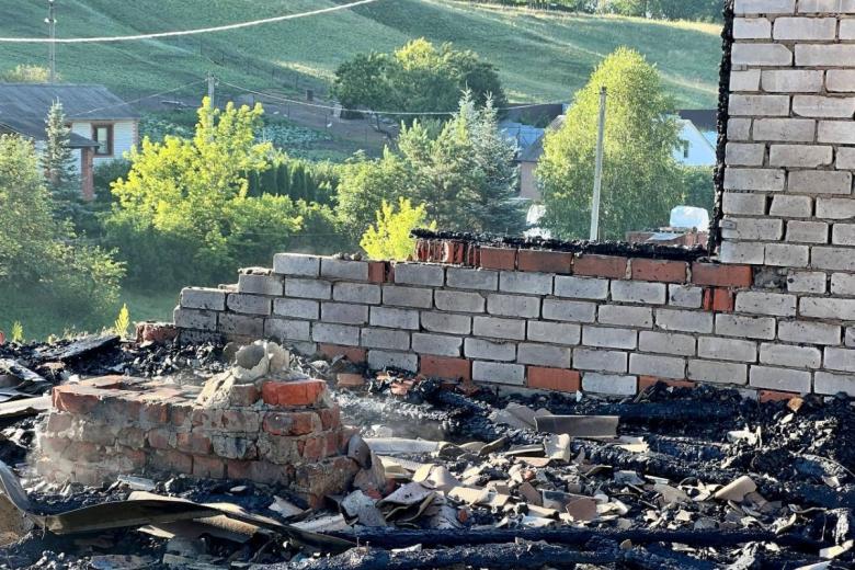 Разрушенный жилой дом в Белгороде