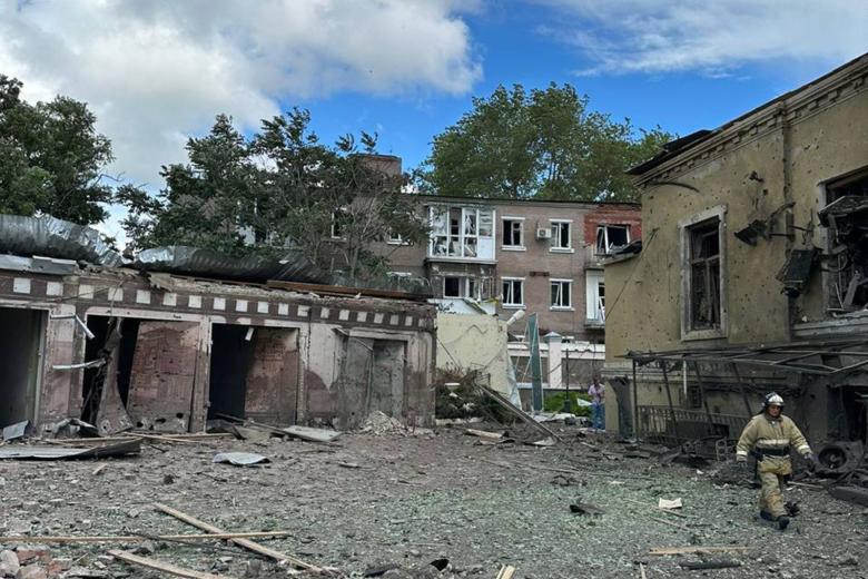 Последсвия удара ВСУ по кафе «Чехов сад»