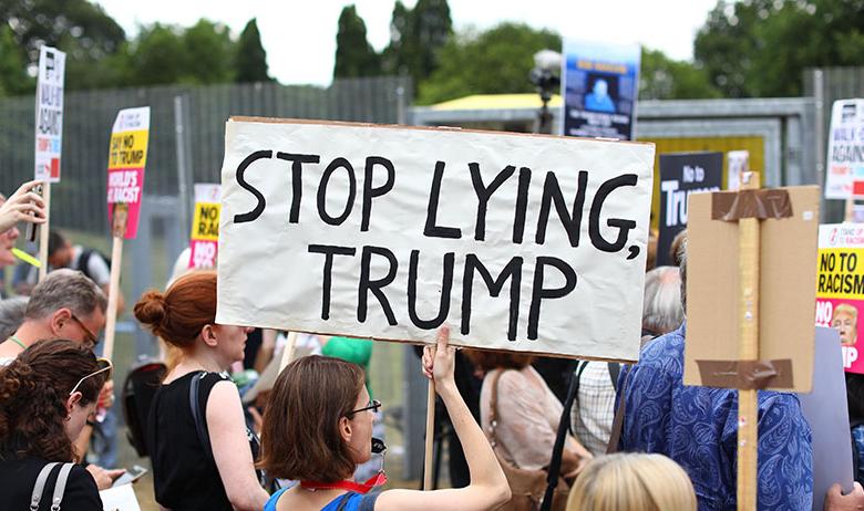 Митинг противников Трампа в Лондоне, Великобритания