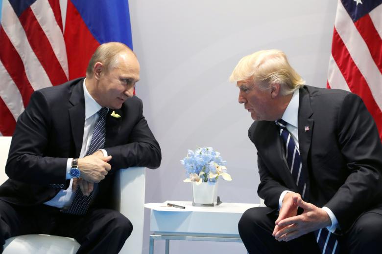 Президент РФ Владимир Путин, Дональд Трамп