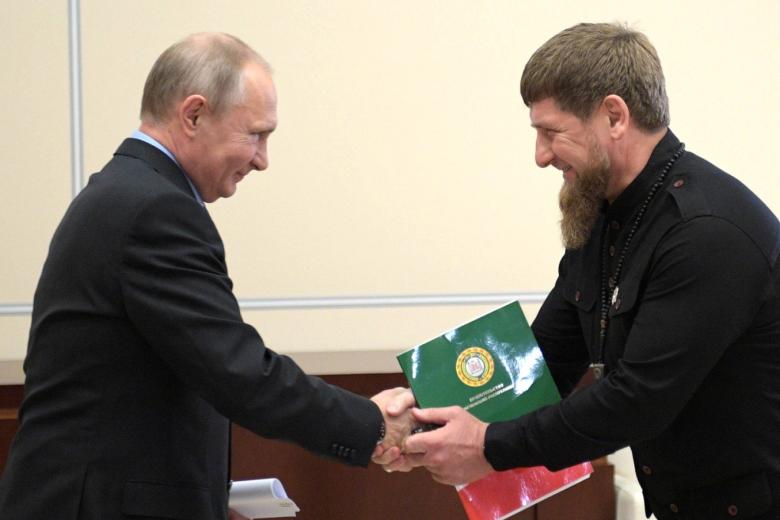 Владимир Путин с главой Чеченской Республики Рамзаном Кадыровым