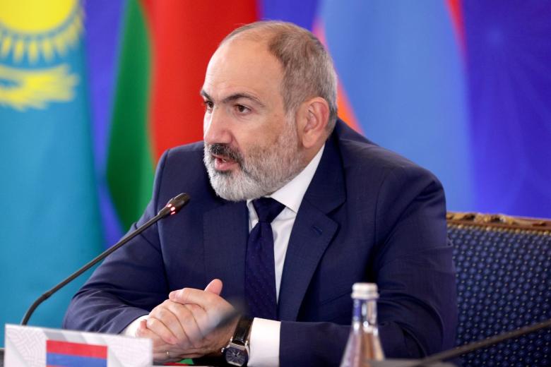 Премьер-министр Республики Армения Никол Пашинян на заседании Совета коллективной безопасности ОДКБ
