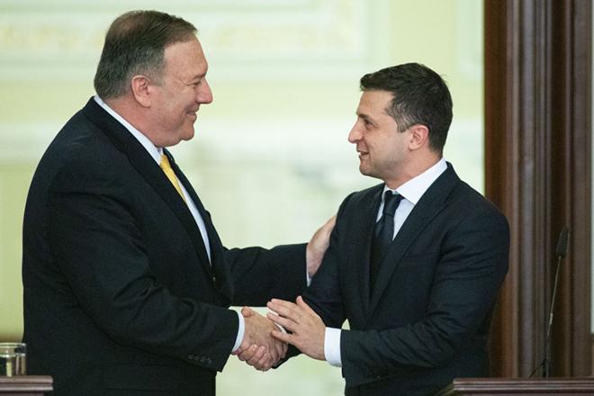 Майк Помпео и Владимир Зеленский