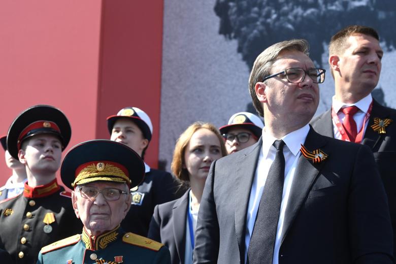 Александр Вучич на параде Победы в Москве