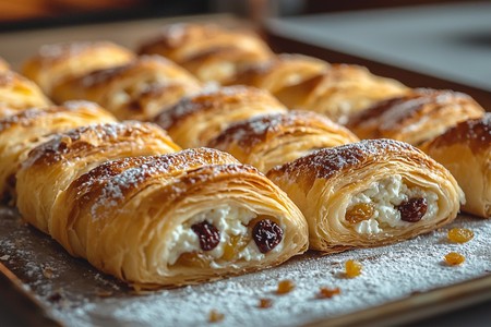 Рулетики с творогом и изюмом: румяные, нежные, простые