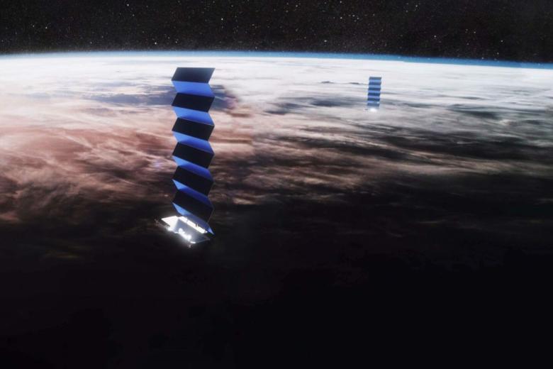 Спутники Starlink в представлении художника