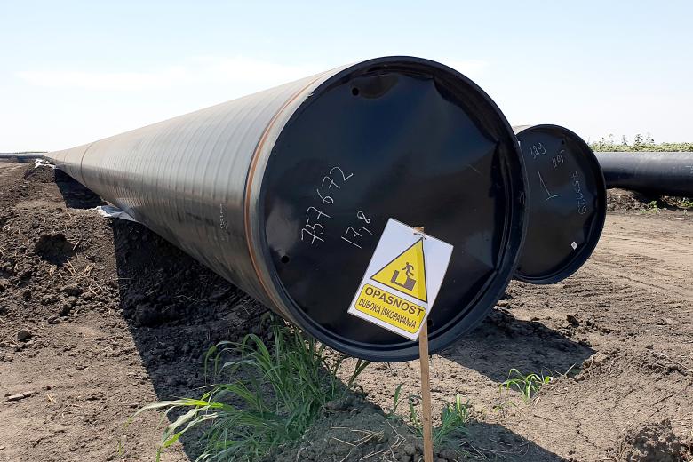 Газопровод "Турецкий поток" на границе Сербии и Венгрии