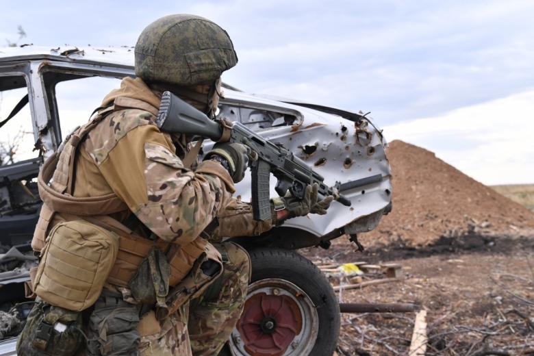 Боец ЧВК «Вагнер» в зоне СВО