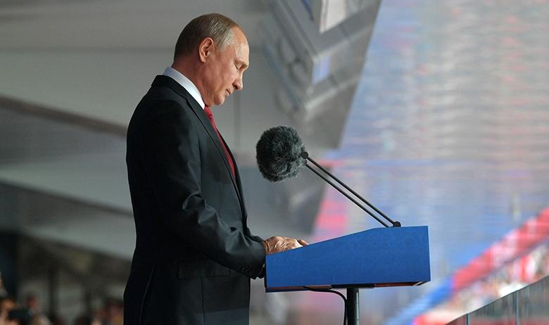 Президент РФ Владимир Путин на церемонии открытия чемпионата мира по футболу 2018 года