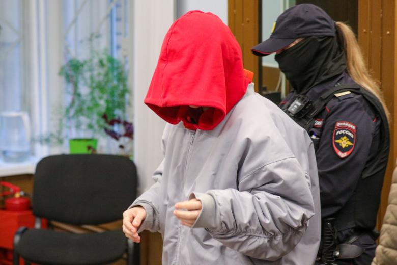 Блогер Елена Блиновская во время рассмотрения ходатайства следствия об избрании меры пресечения в Пресненском суде