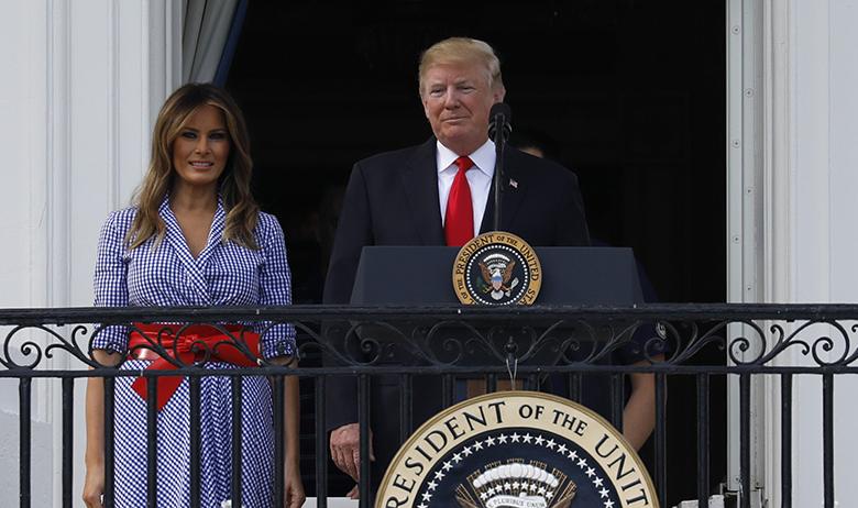 Первая леди Меланья Трамп и президент США Дональд Трамп