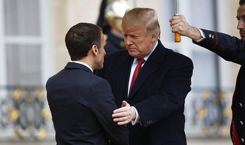 Эммануэль Макрон и Дональд Трамп