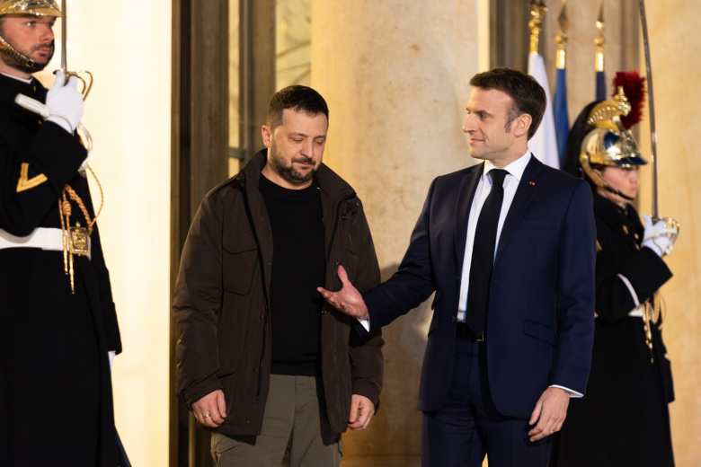 Владимир Зеленский и Эммануэль Макрон