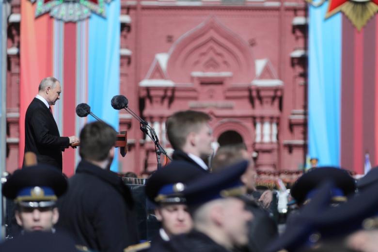 Президент РФ Путин на параде Победы в Москве