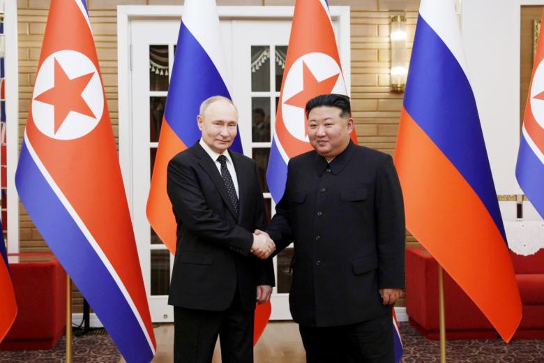 Владимир Путин и Ким Чен ЫН