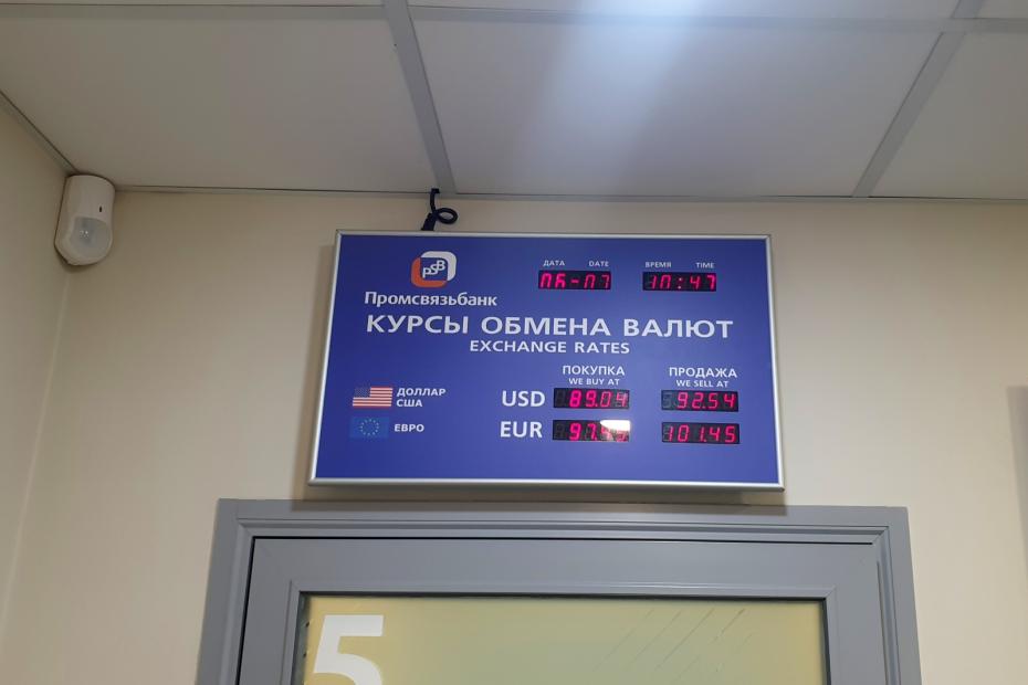 Курс валюты в Промсвязьбанке