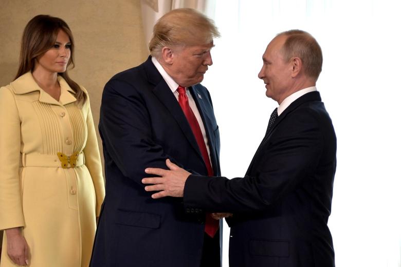 Мелания Трамп, Дональд Трамп и Владимир Путин