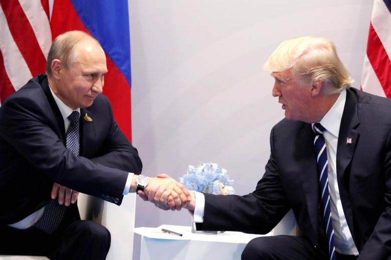 Президент России Владимир Путин, глава США Дональд Трамп