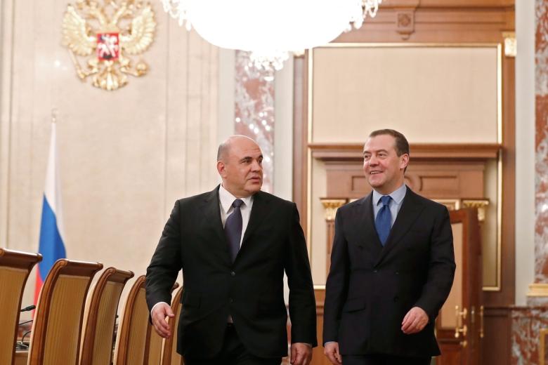 Михаил Мишустин и Дмитрий Медведев