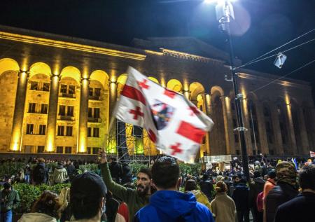 Антиправительственные акции протеста вновь стартовали в Грузии