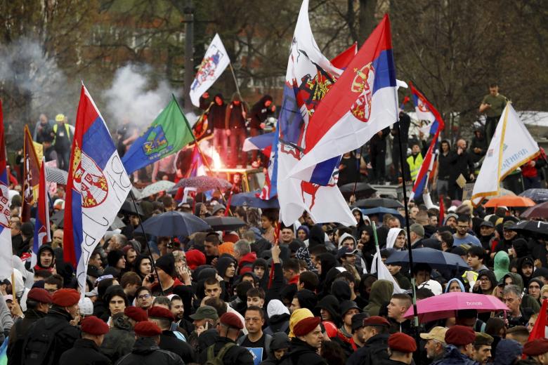 Акция протеста в Белграде