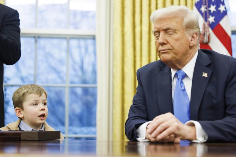 Дональд Трамп и сын Илона Маска