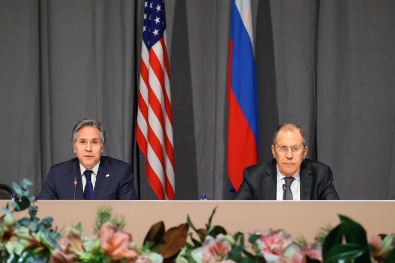 Госсекретарь США Энтони Блинкен и министр иностранных дел Российской Федерации Сергей Лавров