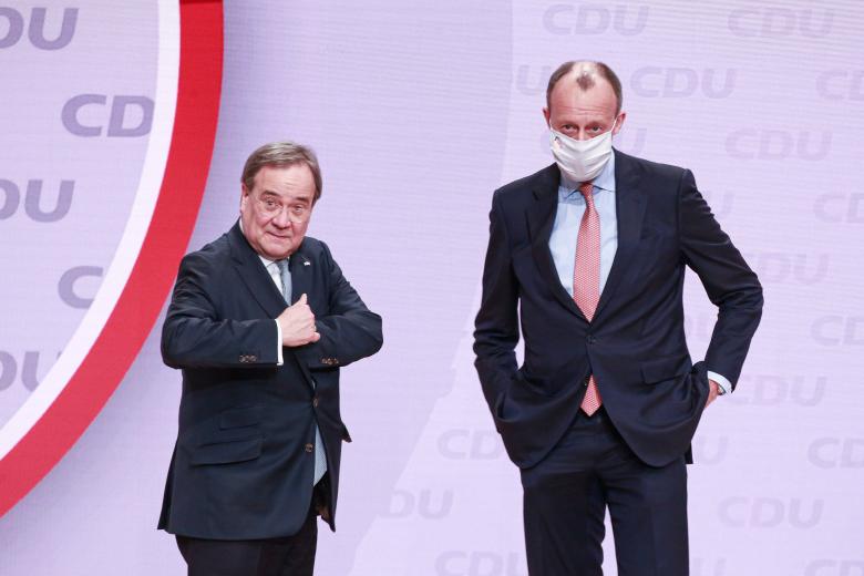 Армин Лашет и Фридрих Мерц