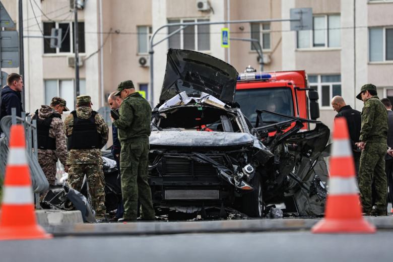 На месте взрыва автомобиля в Севастополе