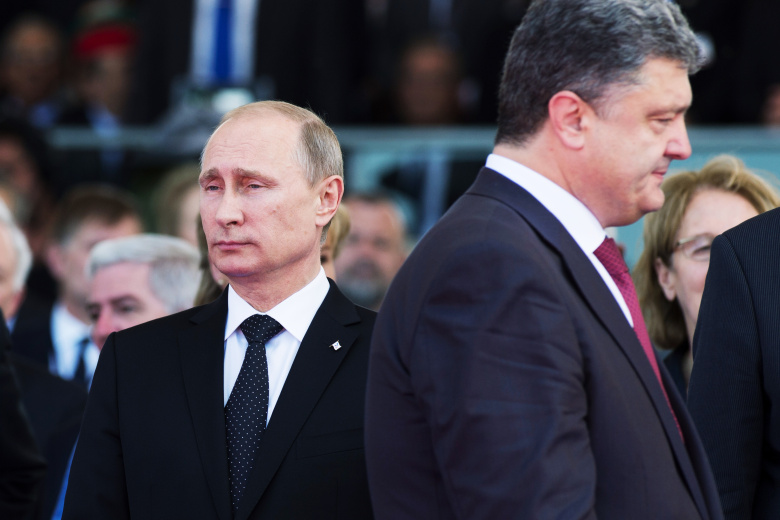 Владимир Путин и Пётр Порошенко