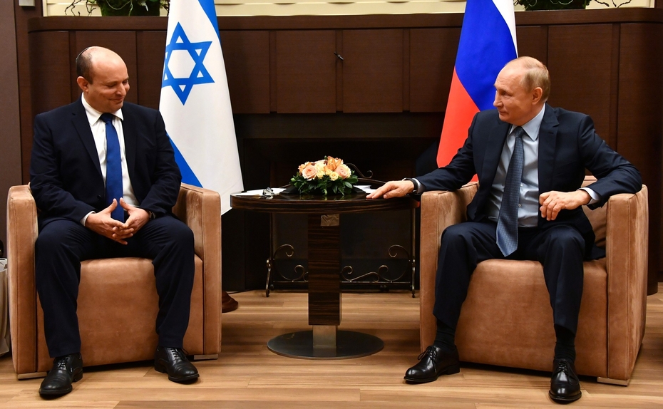 Президент РФ Владимир Путин и премьер-министр Израиля Нафтали Беннет