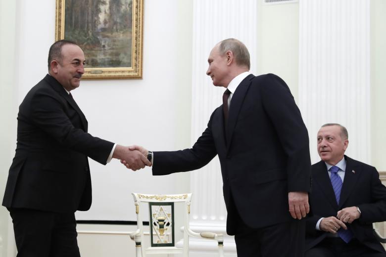 Мевлют Чавушоглу, Владимир Путин и Реджеп Тайип Эрдоган