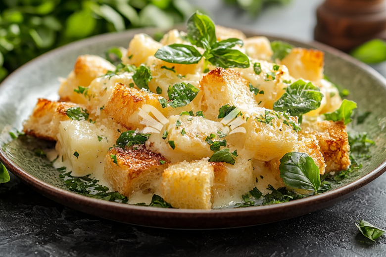 Хрустящие гренки с сыром