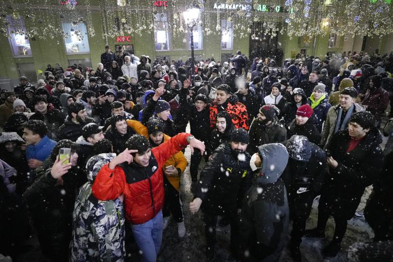 Празднование Нового года в Москве