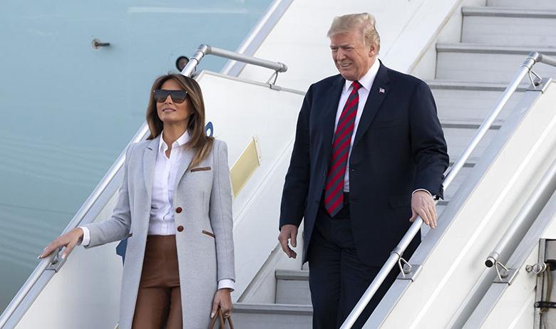 Президент США Дональд Трамп и первая леди США Меланья Трамп