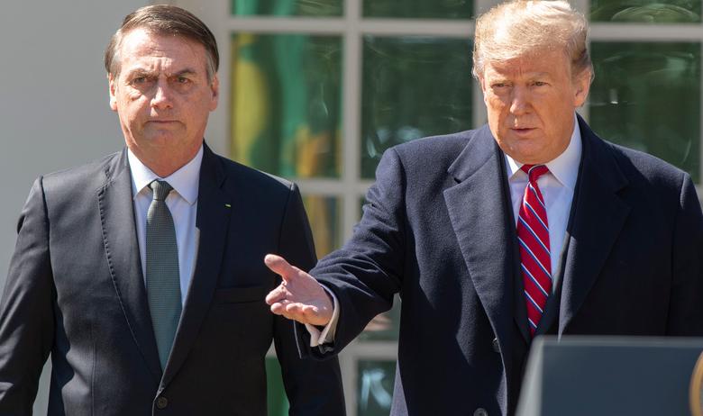 Президент Бразилии Жаир Болсонару и президент США Дональд Трамп