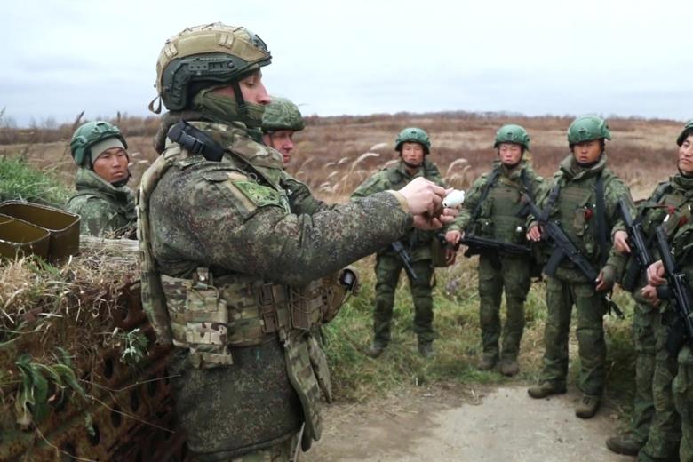 Боевая подготовка военнослужащих из КНДР в Курской области