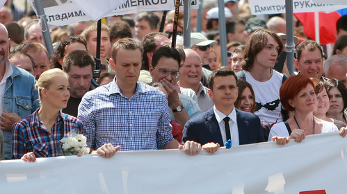 Алексей Навальный (слева) и Илья Яшин