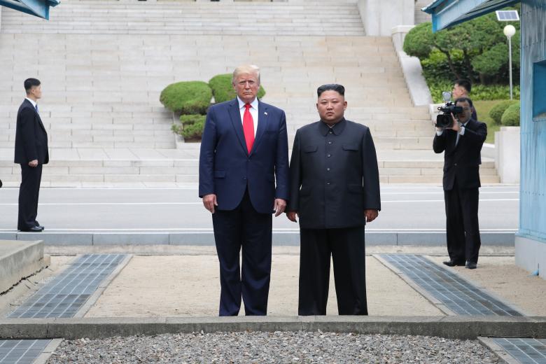 Встреча президента США Дональда Трампа с Ким Чен Ыном, руководителем Корейской Народно-Демократической Республики