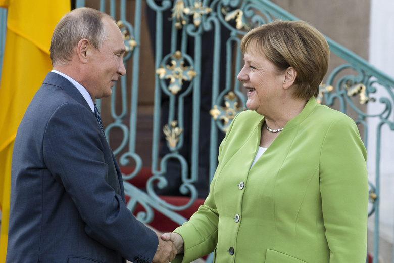 Владимир Путин и Ангела Меркель