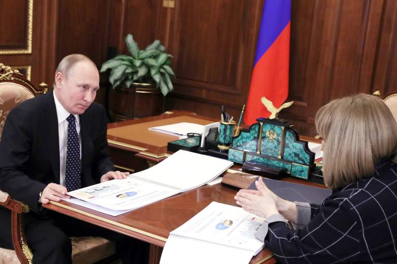 Владимир Путин и Элла Памфилова