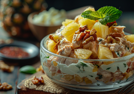 Рецепт салата из курицы с ананасами и сыром: и в будни, и на праздник
