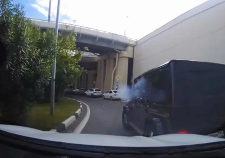 Появилось видео стрельбы из Gelandewagen в Сочи