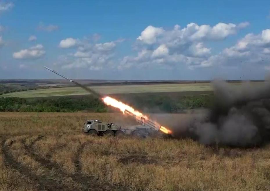 Боевая работа расчетов РСЗО «Ураган»