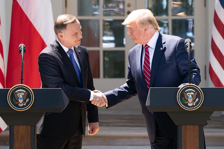 Президенты Польши и США Анджей Дуда и Дональд Трамп 