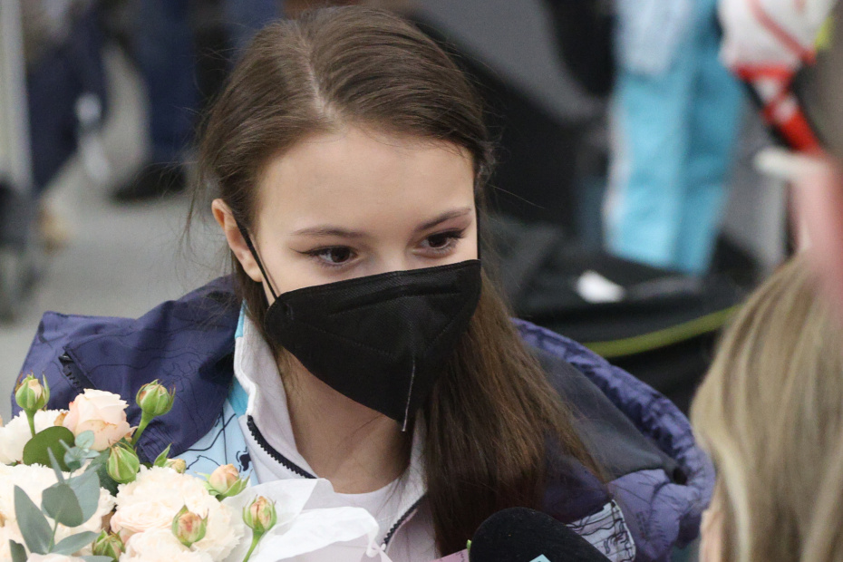  Фигуристка Анна Щербакова (ОКР), завоевавшая золотую медаль